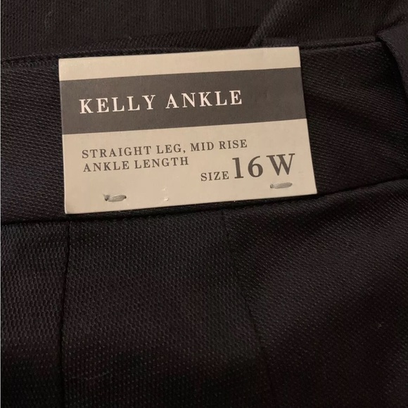 LORD & TAYLOR Woman Pants 16W Black Stretch Cotton Kelly Ankle NWT - Picture 6 of 10